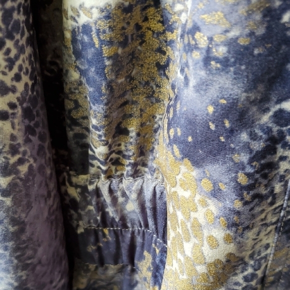 Chico's Blue Utility Jacket with Versatile Designgold Mettalic Accents - Picture 15 of 15